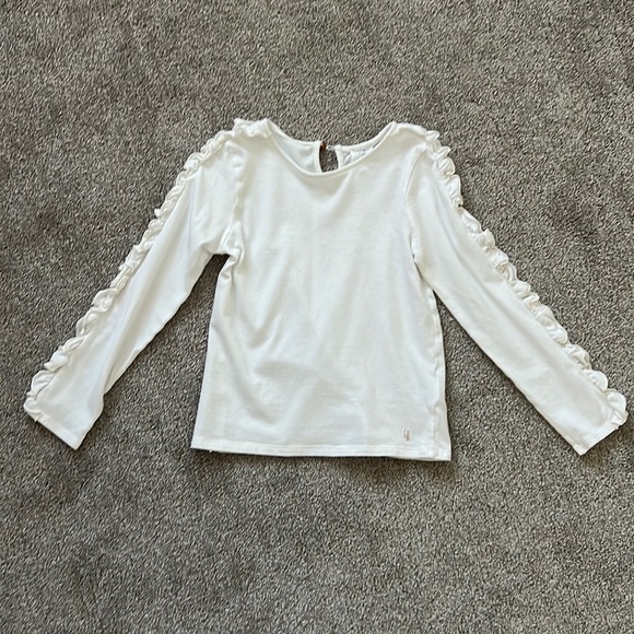 Carrement beau size 6/114 cm long sleeve shirt with ruffles-light ivory - Picture 1 of 4